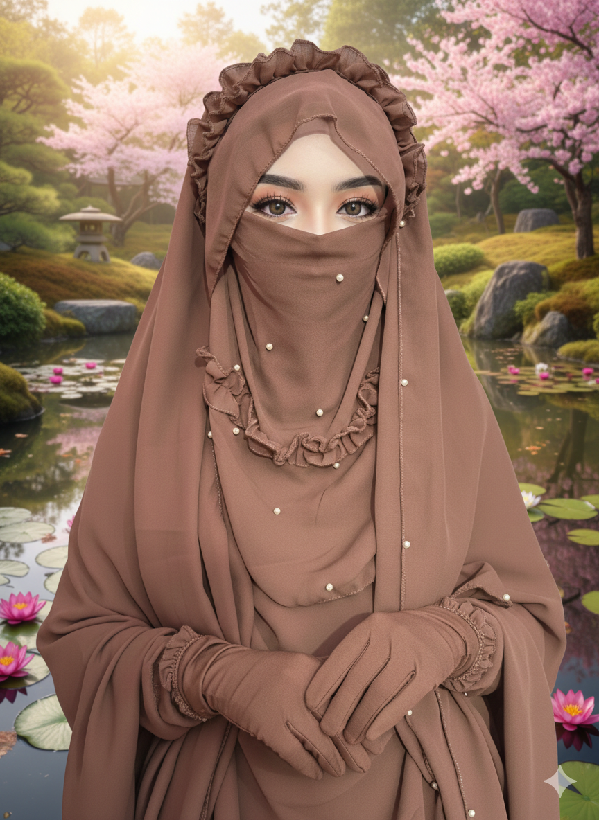 Fairy Crown Beautiful Hijab With Naqab Colors