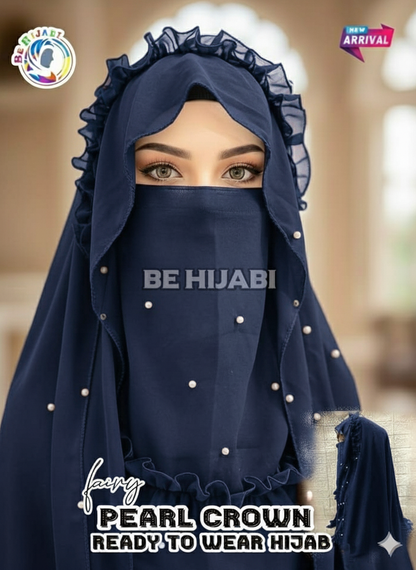 Fairy Crown Beautiful Hijab With Naqab Colors