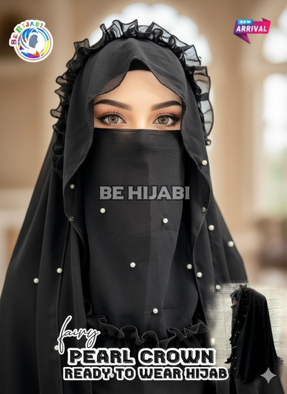 Fairy Crown Beautiful Hijab With Naqab Colors